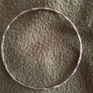 Beautiful Silver bamboo look bracelet.
